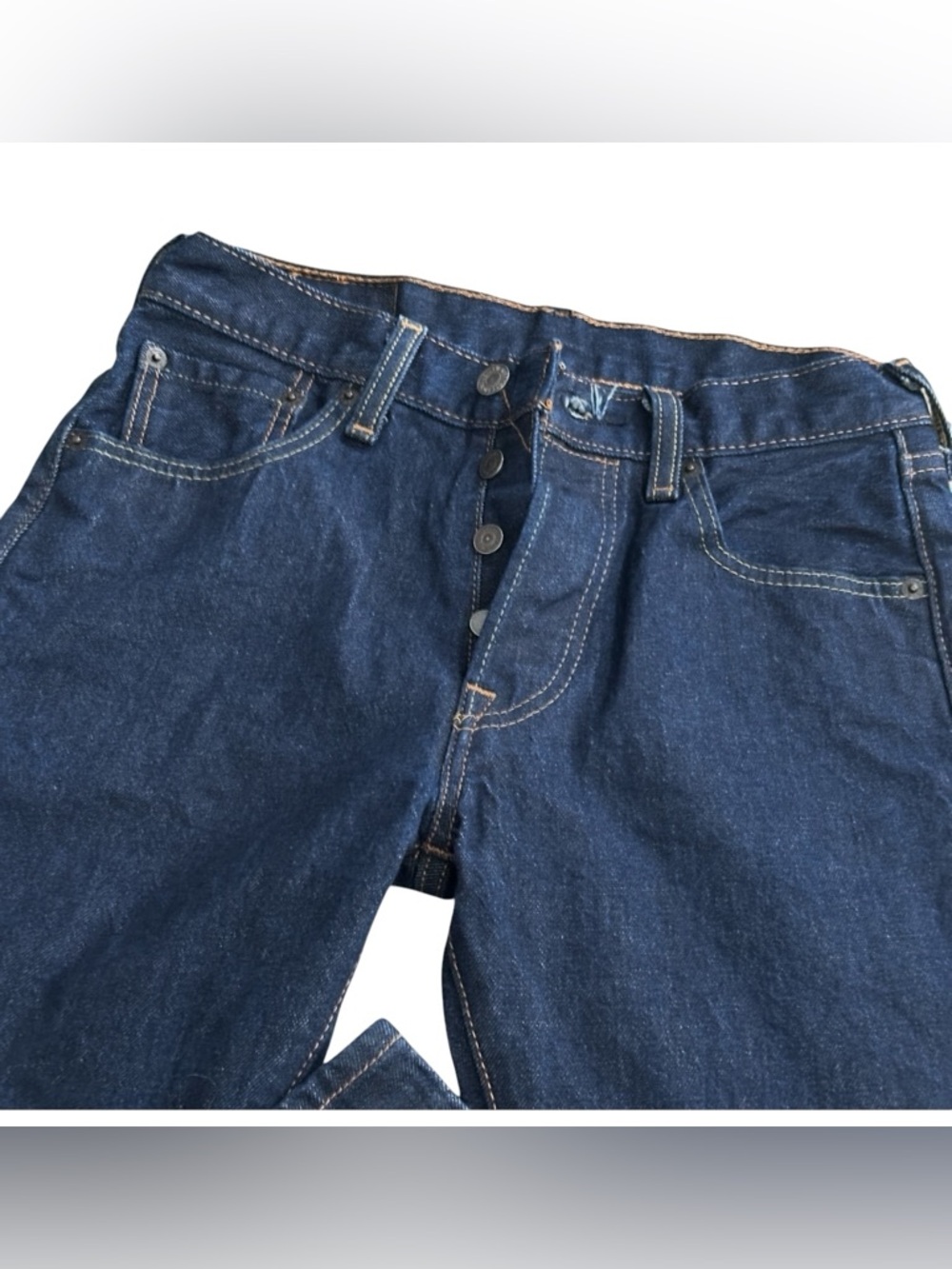 Levi’s 501 Button Fly Dark Denim Jeans Mens 28 X 32